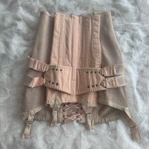 Rare Brevete Vintage Corset Girdle Garters Peach Pink Size Small / Extra…